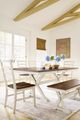 Signature Design by Ashley® Jendanton Brown Top Dining Table with Antique White Base-3