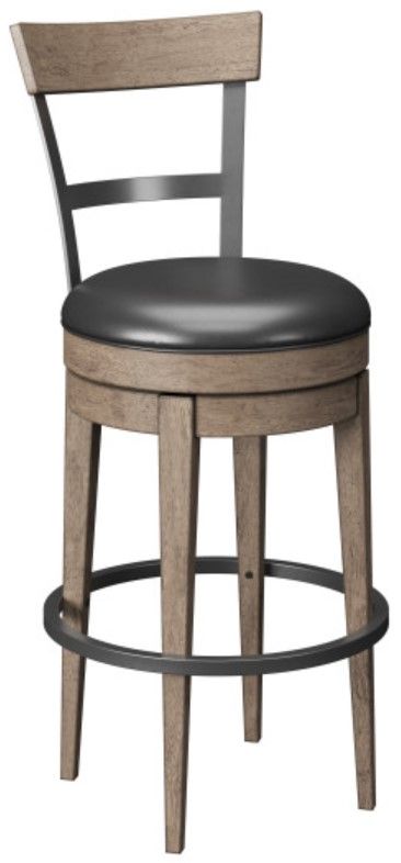 Emerald Home Benton Pecan Brown Swivel Bar Stool-0