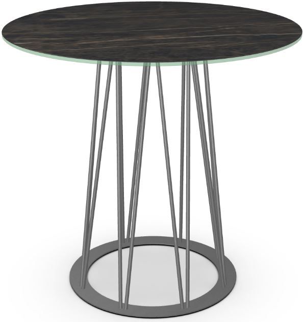 Amisco Customizable Calypso 39" Black Italian Porcelain Round Counter Height Table-4