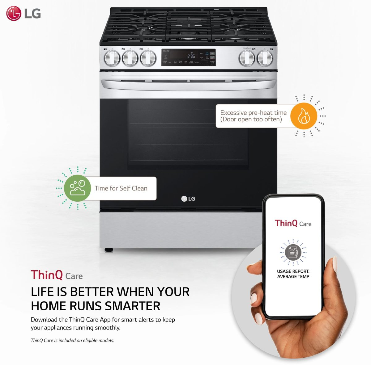 LG 30" PrintProof Stainless Steel Slide In Natural Gas Range - Thumbnail 5