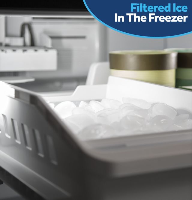 GE® 30" 21.0 Cu. Ft. Fingerprint Resistant Stainless Steel Bottom Freezer Refrigerator-2