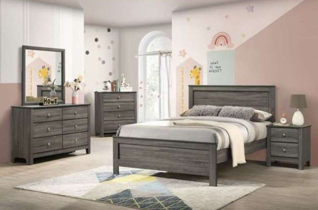 Elements International Sami Gray Dresser and Mirror-1