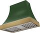 AGA Cascade 36" Cornwall Green Wall Mounted Range Hood  with Antique Brass  Trim-0