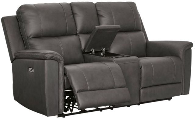 Signature Design by Ashley® Beryton Anchor Power Reclining Loveseat with Console and Adjustable Headrest-4