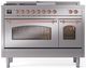 Ilve® Nostalgie II Series 48" Stainless Steel Pro Style Dual Fuel Range-0