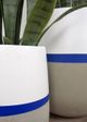 Le Present Belly Half/Half White And Blue 12" Planter-2