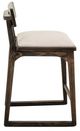 International Furniture Direct Balam Stained Dark/White Upholstered Barstool-3