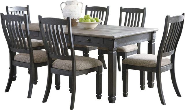 Signature Design by Ashley® Tyler Creek Gray Dining Table with Black Base-1