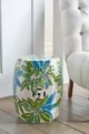 Chelsea House Floral Blue/Green/Off-White Garden Seat-4