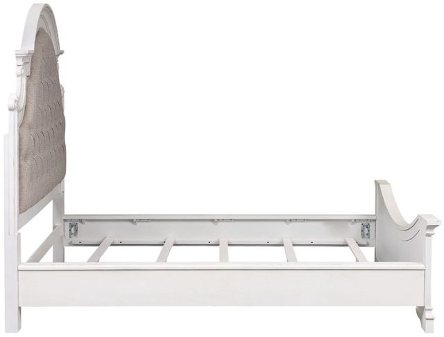 Liberty Furniture Magnolia Manor Antique White/Gray Queen Upholstered Panel Bed-3