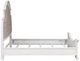 Liberty Furniture Magnolia Manor Antique White/Gray Queen Upholstered Panel Bed-3