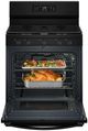 Whirlpool® 30" Black Freestanding Gas Range with Air Cooking Technology and Steam Clean-3