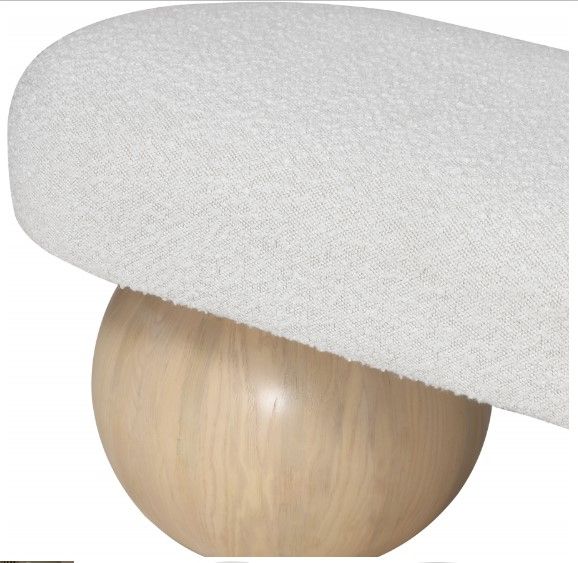 Meridian Furniture Bowie Cream/Natural Bench-2