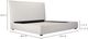 Moe's Home Collection Luzon Light Grey Tall Headboard Queen Bed-2