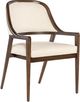 Hooker® Furniture Archives Classic Walnut/Curate Wheat 24" Upholstered Dining Arm Chair-0