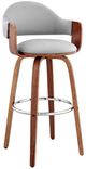 Armen Living Daxton Gray/Walnut Bar Stool-1