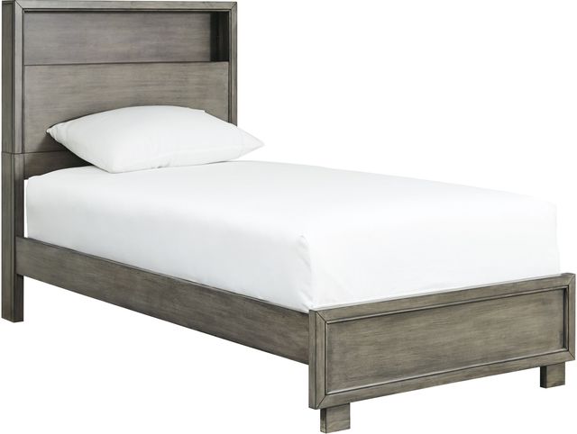 Signature Design by Ashley® Arnett 2-Piece Gray Twin Bookcase Bed Set-1