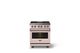 Viking® 5 Series 30" Blush Pro Style Dual Fuel (NG) Range with Polished Chrome Trim-3