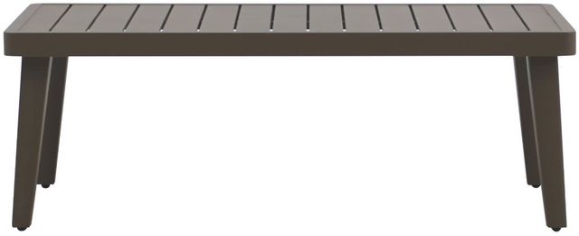 New Classic® Home Furnishings Genova Gray Aluminum Outdoor Patio Coffee Table-2