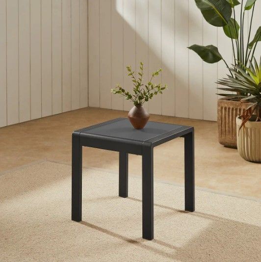 Linon Key Largo Powder Black Outdoor Side Table-1