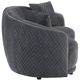 Coaster® Brookside Dark Gray Velvet Upholstered Curved Loveseat-2