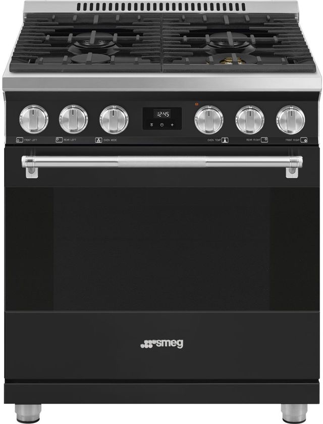 Smeg Professional 30" Stainless Steel Pro Style Gas Range-0
