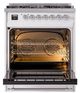 Ilve® Nostalgie II Noblesse 30'' Custom RAL Color Pro Style Dual Fuel Range with Chrome Trim-1