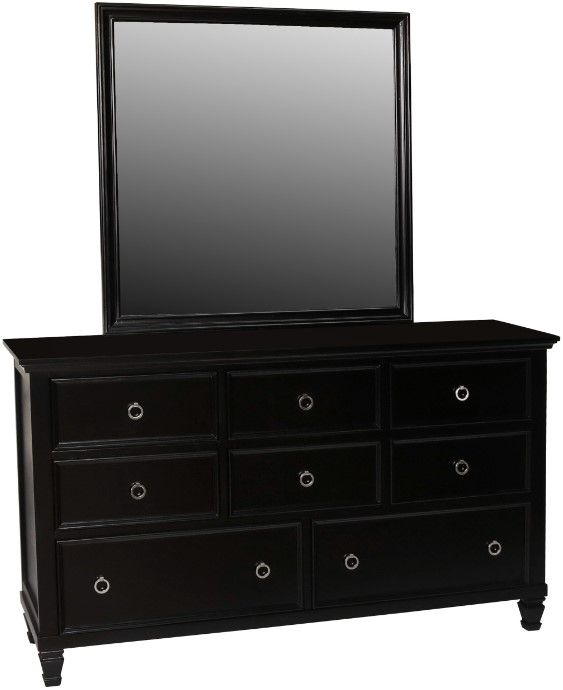 New Classic® Home Furnishings Tamarack Black Dresser and Mirror Set-0