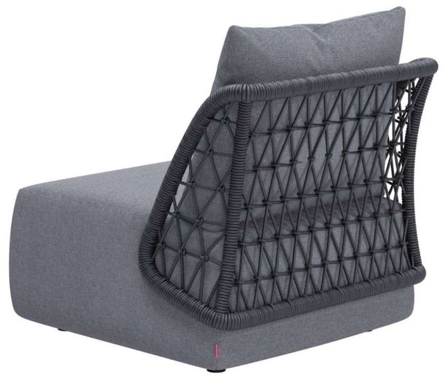 Zuo® Modern Mekan Black/Gray Aluminum Fabric Outdoor Accent Chair-4