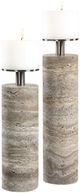 Uttermost® Shadowstone 2-Piece Gray Candleholder Set-0