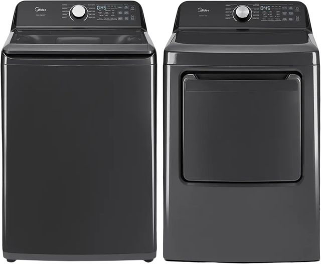 Midea® Metallic Gray Laundry Pair-0