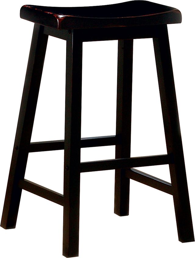 Coaster® Durant 2-Piece Black Wooden Bar Stools-1