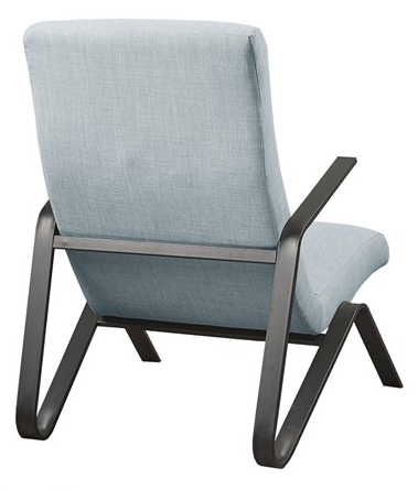 Olliix by Martha Stewart Manhattan Light Blue Metal Frame Arm Chair-2