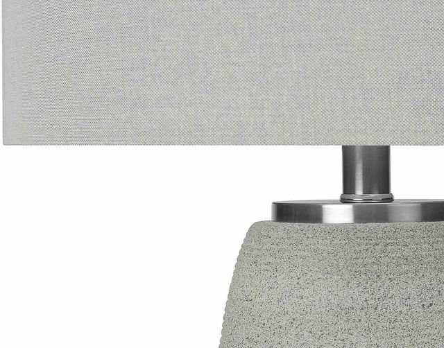 Monarch Specialties Inc. 25"H Grey Ceramic Table Lamp-2