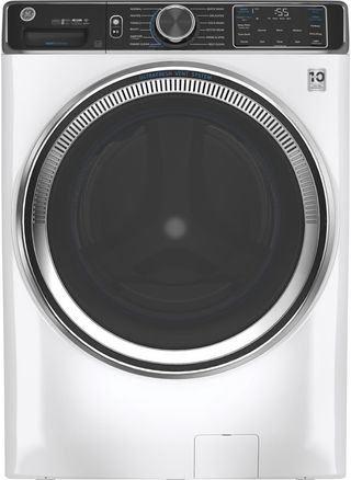 GE® 5.0 Cu. Ft. White Smart Front Load Washer