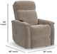 Flexsteel® Luma Sable Fabric Power Lift Recliner with Power Headrest, and Lumbar-3