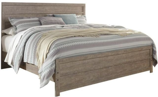 Signature Design by Ashley® Culverbach 4-Piece Gray Queen Panel Bed Set-1