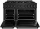 ZLINE Classic Series 48" Black Stainless Steel Pro Style Gas Range -4