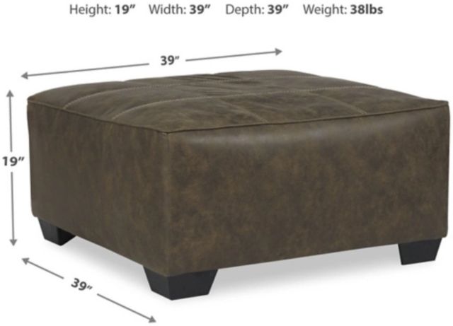 Benchcraft® Abalone Chocolate Oversized Accent Ottoman-3