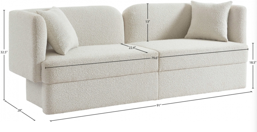 Meridian Furniture Marcel Sofa - Thumbnail 2