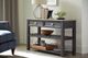 Hammary® Lyle Creek-Hamilton Toasted Caramel Sofa Table with Smoked Charcoal Base-1