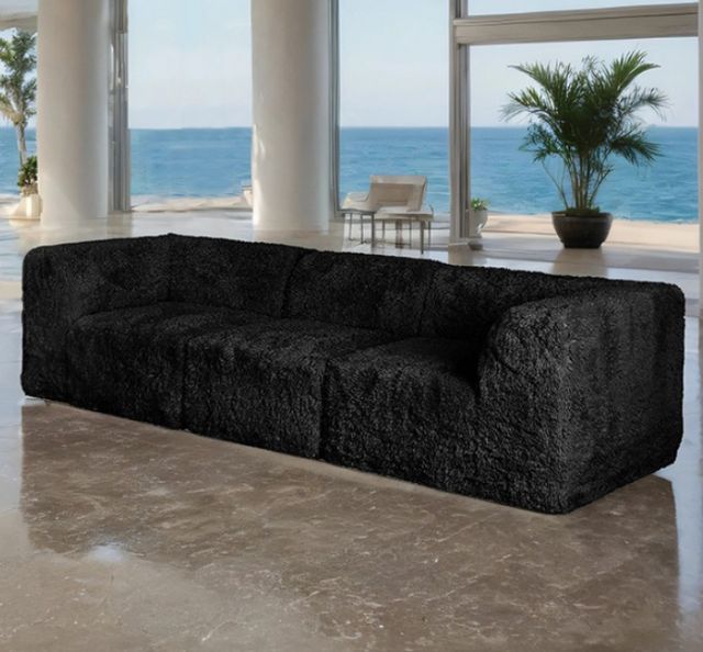 Furniture of America® Nappi Black Sofa-1