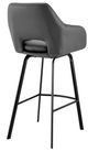 Armen Living Aura Gray 26" Backless Swivel Counter Stool-2