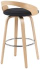 Armen Living Sonia Black/Oak Barstool-3