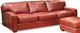 Campio Furniture Legacy Leather Dennison Red Sofa-0