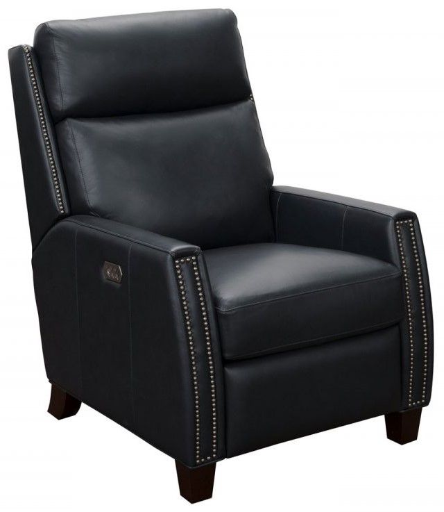 BarcaLounger® Anaheim Shoreham Blue Leather Power Recliner-0