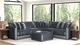 Jackson Furniture Remington 6-Piece Slate L-Shape Sectional with Ottoman-1