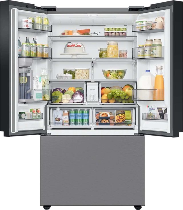 Samsung Bespoke 24.0 Cu. Ft. Fingerprint Resistant Stainless Steel Panel Counter Depth French Door Refrigerator -9