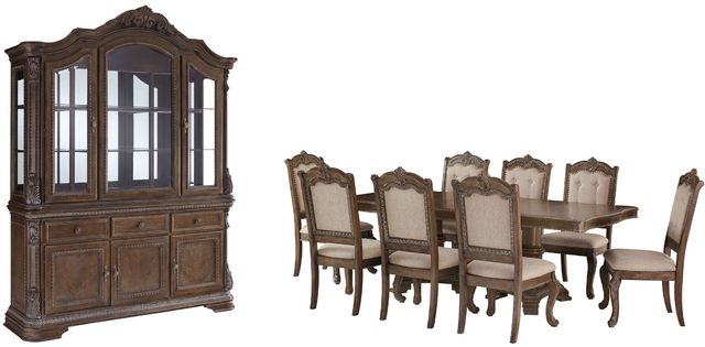 Signature Design by Ashley® Charmond 10-Piece Brown Dining Set-0