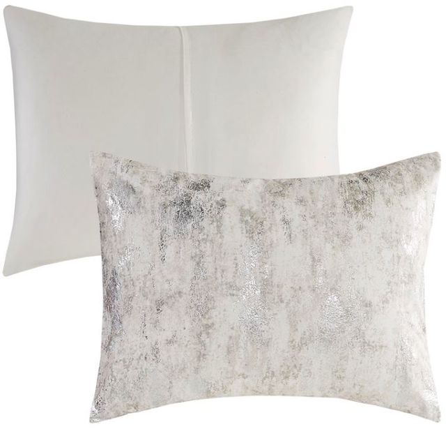 Olliix by CosmoLiving Pearl Ivory Full/Queen Metallic Printed Velvet Comforter Set-1